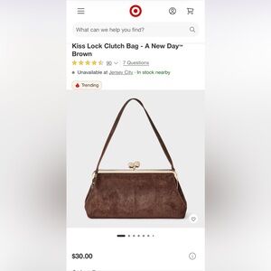Kiss Lock Clutch Bag - A New Day (Brown) from Target
